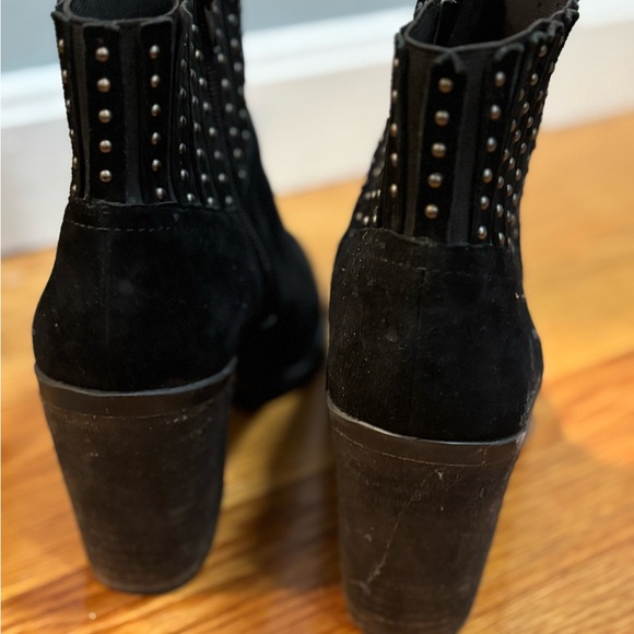 Lucky Brand Black Ankle Boots with Stud Accents - Picture 2 of 3